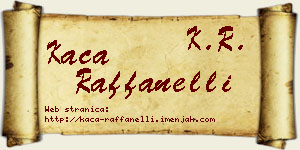 Kaća Raffanelli vizit kartica